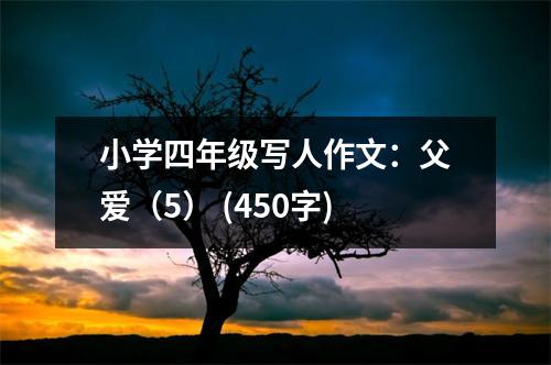 小學(xué)四年級(jí)寫人作文：父愛（5） (450字)