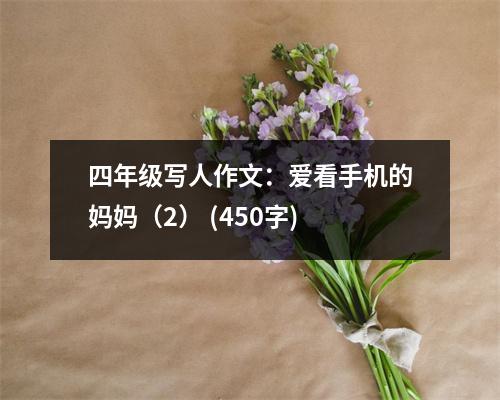 四年級寫人作文：愛看手機的媽媽（2） (450字)