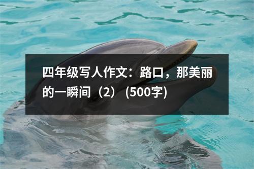 四年級寫人作文：路口，那美麗的一瞬間（2） (500字)