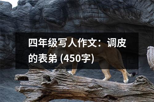 四年級(jí)寫人作文：調(diào)皮的表弟 (450字)