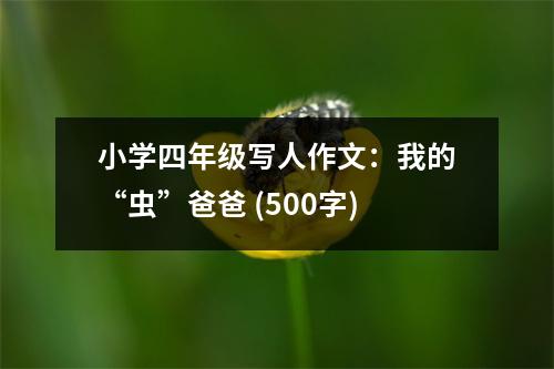小學(xué)四年級(jí)寫人作文：我的“蟲”爸爸 (500字)