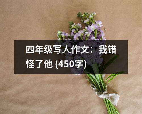 四年級寫人作文：我錯怪了他 (450字)