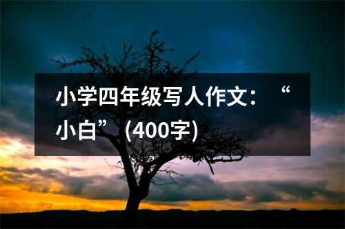 小學(xué)四年級(jí)寫人作文：“小白” (400字)