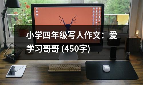 小學(xué)四年級寫人作文：愛學(xué)習(xí)哥哥 (450字)