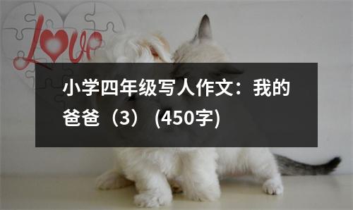 小學(xué)四年級寫人作文：我的爸爸（3） (450字)