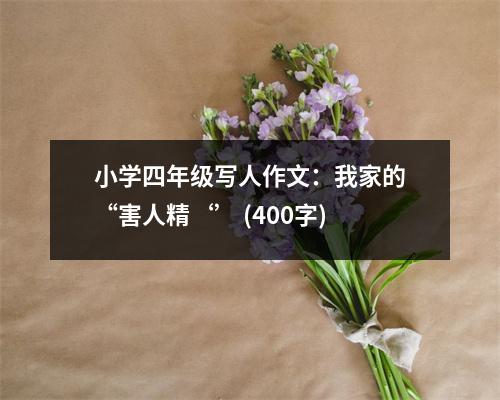 小學(xué)四年級(jí)寫(xiě)人作文：我家的“害人精‘’ (400字)