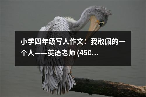 小學(xué)四年級寫人作文：我敬佩的一個人——英語老師 (450字)