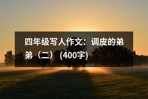 四年級寫人作文：調(diào)皮的弟弟（二） (400字)