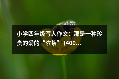 小學四年級寫人作文：那是一種珍貴的愛的“濃茶” (400字)