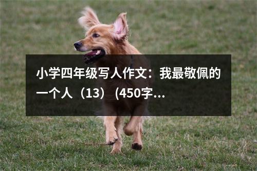 小學(xué)四年級(jí)寫人作文：我最敬佩的一個(gè)人（13） (450字)