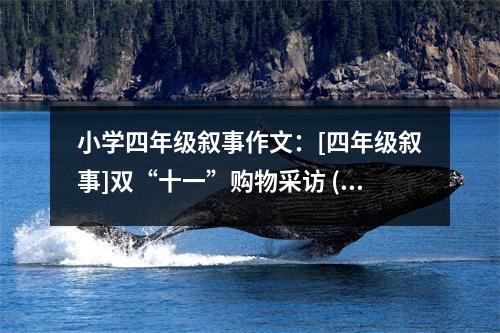 小學四年級敘事作文：[四年級敘事]雙“十一”購物采訪 (500字)