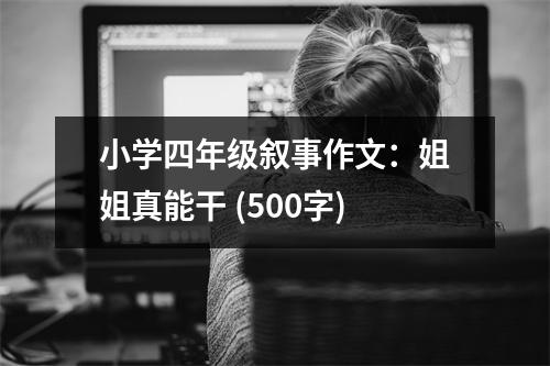 小學(xué)四年級(jí)敘事作文：姐姐真能干 (500字)