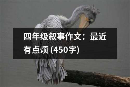 四年級敘事作文：最近有點煩 (450字)