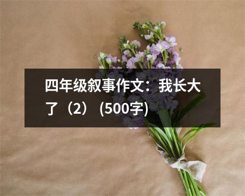 四年級(jí)敘事作文：我長大了（2） (500字)