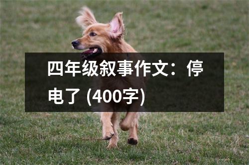 四年級(jí)敘事作文：停電了 (400字)