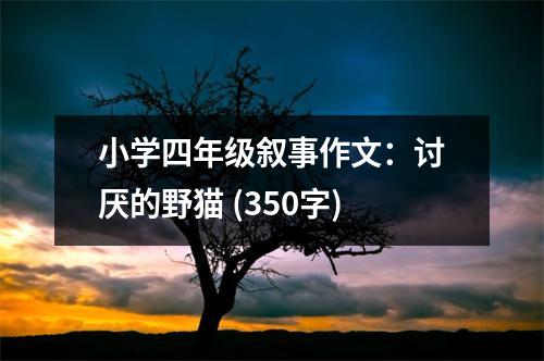 小學(xué)四年級(jí)敘事作文：討厭的野貓 (350字)