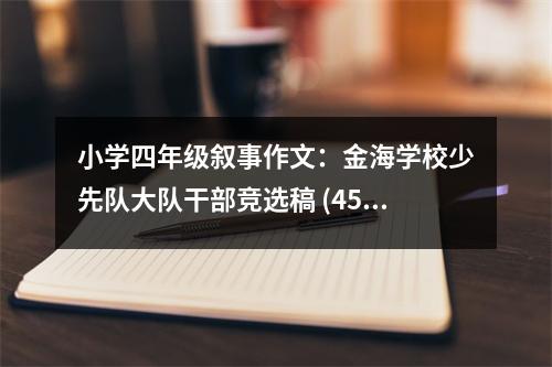 小學(xué)四年級敘事作文：金海學(xué)校少先隊大隊干部競選稿 (450字)
