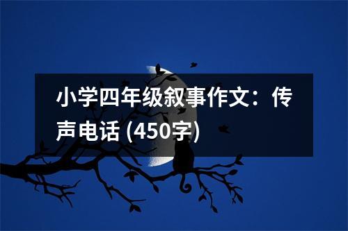 小學四年級敘事作文：傳聲電話 (450字)