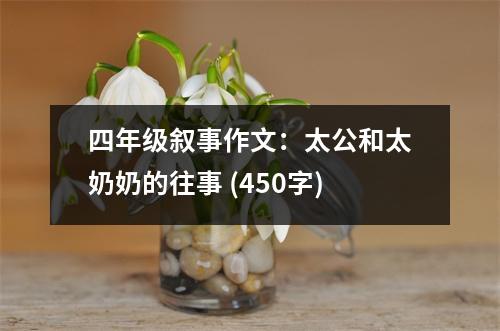 四年級(jí)敘事作文：太公和太奶奶的往事 (450字)