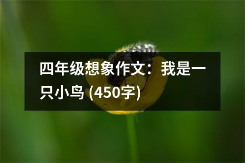 四年級想象作文：我是一只小鳥 (450字)