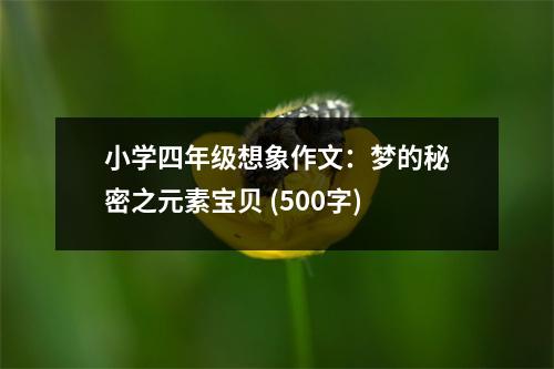 小學(xué)四年級(jí)想象作文：夢的秘密之元素寶貝 (500字)