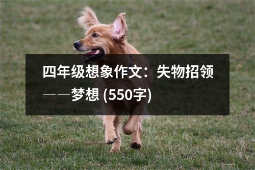 四年級想象作文：失物招領(lǐng)――夢想 (550字)