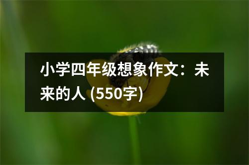 小學(xué)四年級(jí)想象作文：未來(lái)的人 (550字)