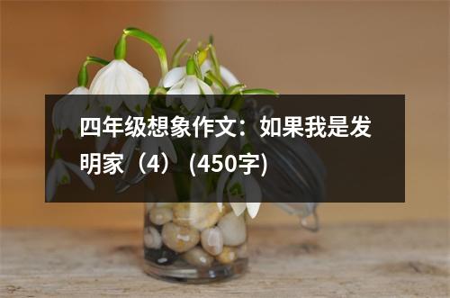 四年級(jí)想象作文：如果我是發(fā)明家（4） (450字)