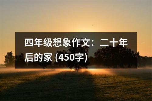 四年級想象作文：二十年后的家 (450字)
