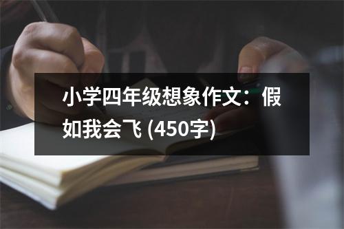 小學(xué)四年級想象作文：假如我會飛 (450字)