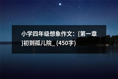 小學(xué)四年級想象作文：[第一章]初到孤兒院_ (450字)