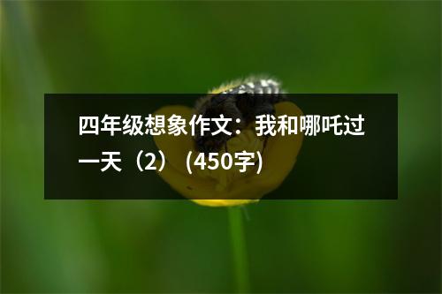 四年級想象作文：我和哪吒過一天（2） (450字)