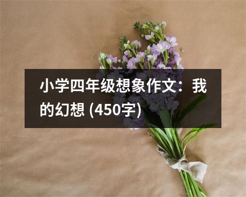 小學(xué)四年級(jí)想象作文：我的幻想 (450字)