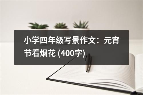 小學(xué)四年級寫景作文：元宵節(jié)看煙花 (400字)