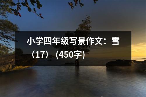 小學(xué)四年級寫景作文：雪（17） (450字)