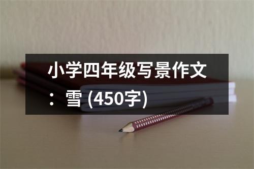 小學(xué)四年級(jí)寫景作文：雪 (450字)