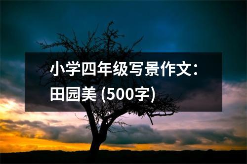 小學(xué)四年級寫景作文：田園美 (500字)