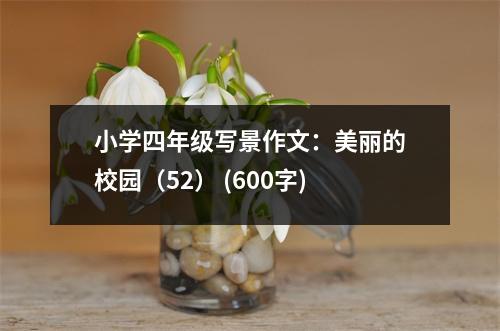 小學四年級寫景作文：美麗的校園（52） (600字)