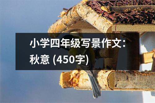 小學(xué)四年級(jí)寫景作文：秋意 (450字)