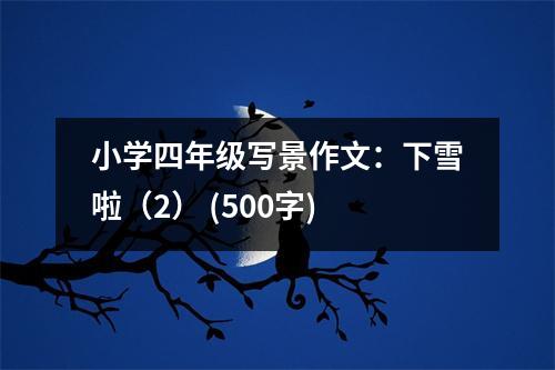 小學(xué)四年級(jí)寫(xiě)景作文：下雪啦（2） (500字)