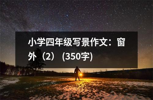 小學四年級寫景作文：窗外（2） (350字)