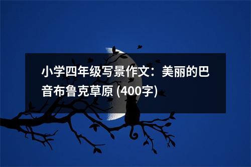 小學(xué)四年級寫景作文：美麗的巴音布魯克草原 (400字)