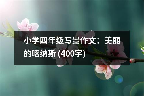 小學(xué)四年級寫景作文：美麗的喀納斯 (400字)