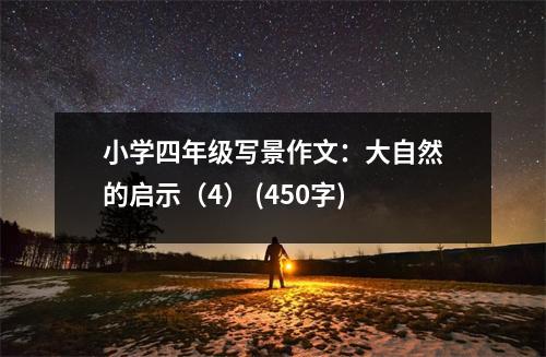 小學(xué)四年級(jí)寫(xiě)景作文：大自然的啟示（4） (450字)