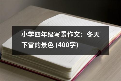 小學(xué)四年級(jí)寫(xiě)景作文：冬天下雪的景色 (400字)
