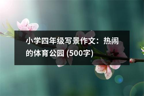 小學四年級寫景作文：熱鬧的體育公園 (500字)