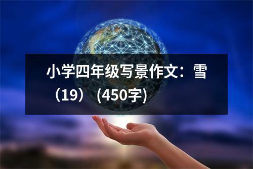 小學(xué)四年級(jí)寫(xiě)景作文：雪（19） (450字)