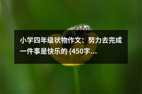 小學(xué)四年級狀物作文：努力去完成一件事是快樂的 (450字)