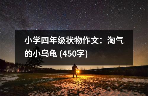 小學(xué)四年級狀物作文：淘氣的小烏龜 (450字)