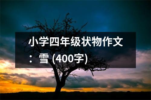 小學(xué)四年級(jí)狀物作文：雪 (400字)